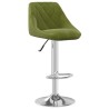 Tabourets de bar lot de 2 vert clair velours 