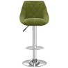 Tabourets de bar lot de 2 vert clair velours 