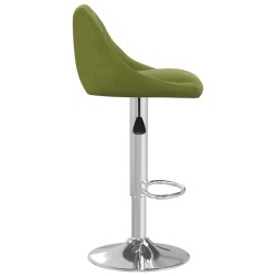 Tabourets de bar lot de 2 vert clair velours 