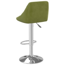 Tabourets de bar lot de 2 vert clair velours 
