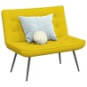 Banc jaune 110x74x84 cm velours 