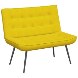 Banc jaune 110x74x84 cm velours 