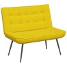 Banc jaune 110x74x84 cm velours 