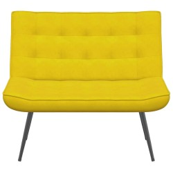 Banc jaune 110x74x84 cm velours 