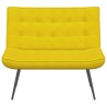 Banc jaune 110x74x84 cm velours 