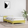 Cadre de lit avec tête de lit sans matelas vert 90x190 cm tissu 
