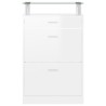 Armoire à chaussure Blanc brillant 63x24x104 cm Bois ingénierie 