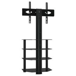 Meuble TV d'angle 4 niveaux pour 32-70 pouces noir 