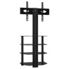 Meuble TV d'angle 4 niveaux pour 32-70 pouces noir 