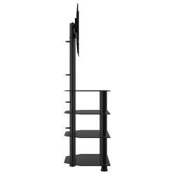 Meuble TV d'angle 4 niveaux pour 32-70 pouces noir 