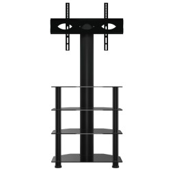 Meuble TV d'angle 4 niveaux pour 32-70 pouces noir 