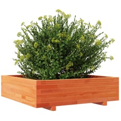 Jardinière cire marron 90x90x26,5 cm bois de pin massif 