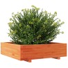 Jardinière cire marron 90x90x26,5 cm bois de pin massif 