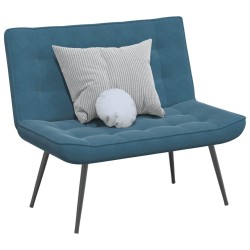 Banc bleu 110x74x84 cm velours 
