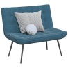 Banc bleu 110x74x84 cm velours 