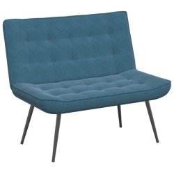 Banc bleu 110x74x84 cm velours 