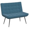Banc bleu 110x74x84 cm velours 