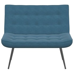 Banc bleu 110x74x84 cm velours 