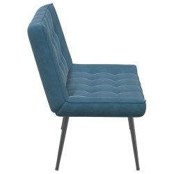 Banc bleu 110x74x84 cm velours 