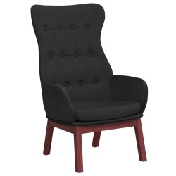 Chaise de relaxation Noir Tissu 