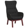Chaise de relaxation Noir Tissu 
