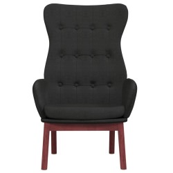 Chaise de relaxation Noir Tissu 