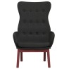 Chaise de relaxation Noir Tissu 