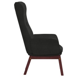 Chaise de relaxation Noir Tissu 