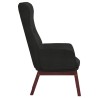 Chaise de relaxation Noir Tissu 
