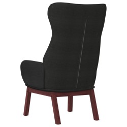 Chaise de relaxation Noir Tissu 