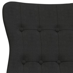Chaise de relaxation Noir Tissu 