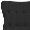 Chaise de relaxation Noir Tissu 
