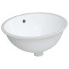 Évier de salle de bain blanc 47x39x21 cm ovale céramique 