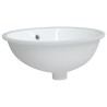 Évier de salle de bain blanc 47x39x21 cm ovale céramique 