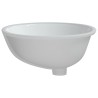 Évier de salle de bain blanc 47x39x21 cm ovale céramique 
