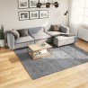 Tapis shaggy PAMPLONA poils longs moderne gris 240x240 cm 