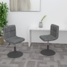 Chaises pivotantes à manger lot de 2 gris foncé velours 