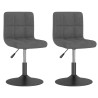 Chaises pivotantes à manger lot de 2 gris foncé velours 