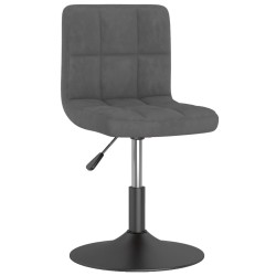 Chaises pivotantes à manger lot de 2 gris foncé velours 