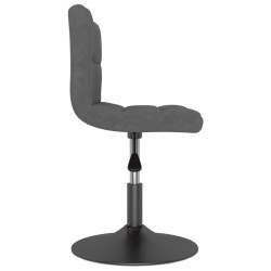 Chaises pivotantes à manger lot de 2 gris foncé velours 