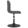 Chaises pivotantes à manger lot de 2 gris foncé velours 