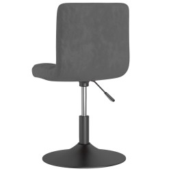 Chaises pivotantes à manger lot de 2 gris foncé velours 