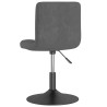 Chaises pivotantes à manger lot de 2 gris foncé velours 