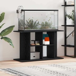 Support d'aquarium chêne noir 100x40x60 cm bois d'ingénierie 