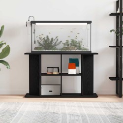 Support d'aquarium chêne noir 100x40x60 cm bois d'ingénierie 