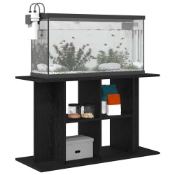 Support d'aquarium chêne noir 100x40x60 cm bois d'ingénierie 
