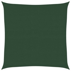 Voile d'ombrage 160 g/m² Vert foncé 6x6 m PEHD 