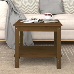 Table basse Marron miel 50x50x45 cm Bois massif de pin 