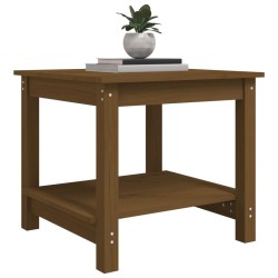 Table basse Marron miel 50x50x45 cm Bois massif de pin 