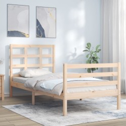 Cadre de lit sans matelas 100x200 cm bois massif 